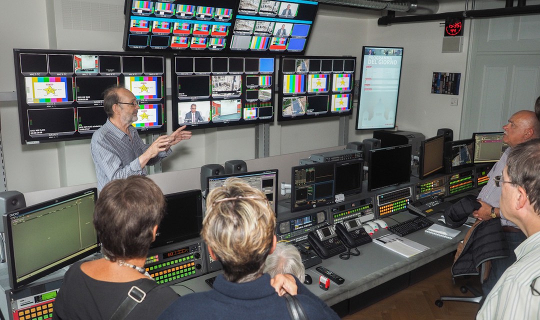 Bild von Studioführung im Produktionszentrum Bundeshaus in Bern